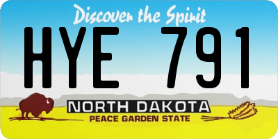 ND license plate HYE791