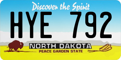 ND license plate HYE792