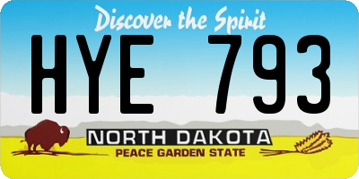 ND license plate HYE793