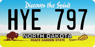 ND license plate HYE797