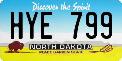 ND license plate HYE799