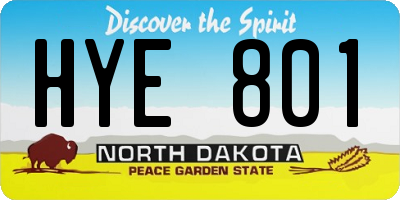ND license plate HYE801