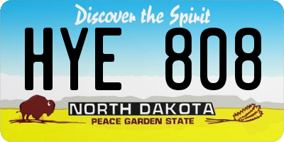 ND license plate HYE808