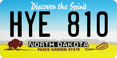 ND license plate HYE810