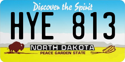 ND license plate HYE813