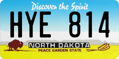 ND license plate HYE814