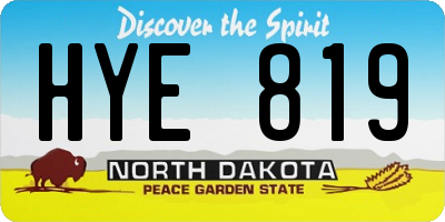 ND license plate HYE819
