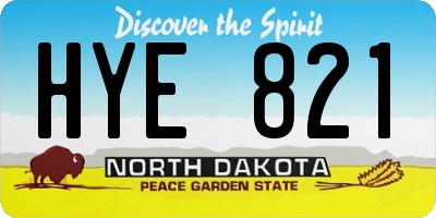 ND license plate HYE821