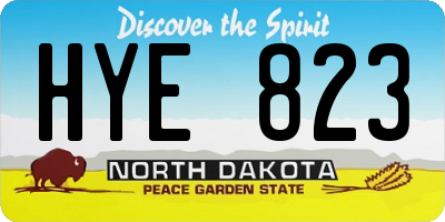 ND license plate HYE823