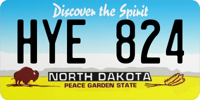 ND license plate HYE824
