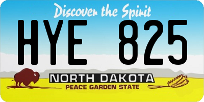 ND license plate HYE825