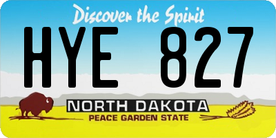 ND license plate HYE827