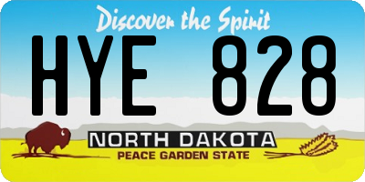 ND license plate HYE828
