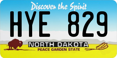 ND license plate HYE829