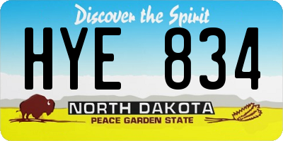 ND license plate HYE834