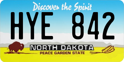ND license plate HYE842