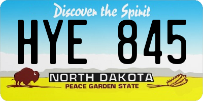 ND license plate HYE845