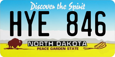 ND license plate HYE846