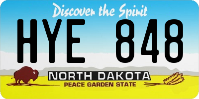 ND license plate HYE848