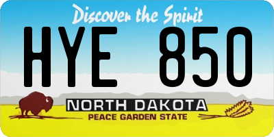 ND license plate HYE850