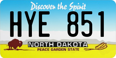 ND license plate HYE851