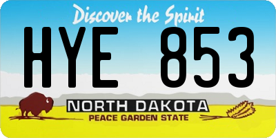 ND license plate HYE853