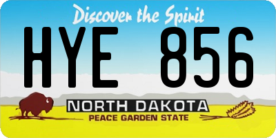 ND license plate HYE856