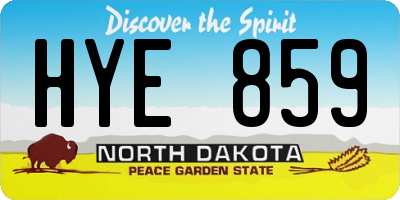 ND license plate HYE859