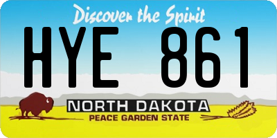 ND license plate HYE861