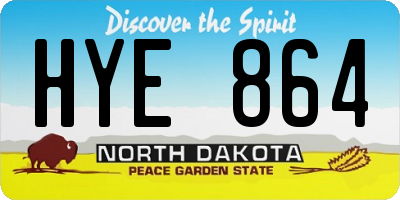 ND license plate HYE864