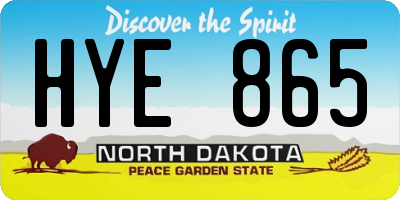 ND license plate HYE865