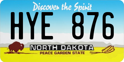 ND license plate HYE876