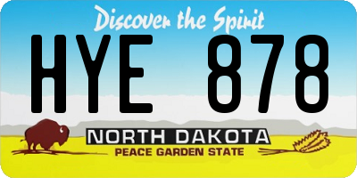 ND license plate HYE878