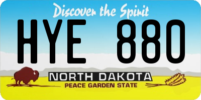 ND license plate HYE880