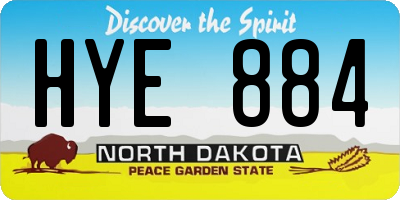 ND license plate HYE884