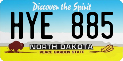 ND license plate HYE885