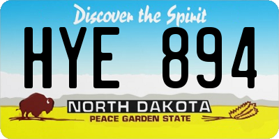 ND license plate HYE894