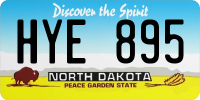 ND license plate HYE895
