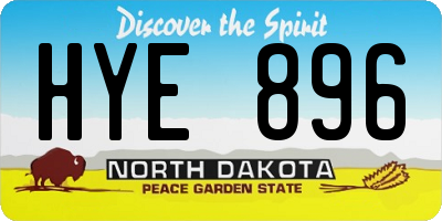 ND license plate HYE896