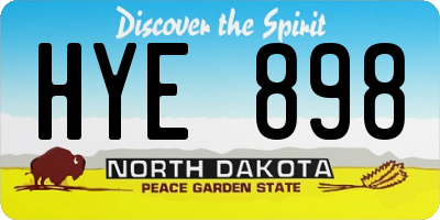 ND license plate HYE898