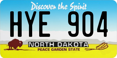 ND license plate HYE904