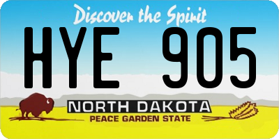 ND license plate HYE905