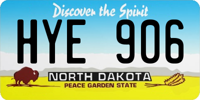 ND license plate HYE906