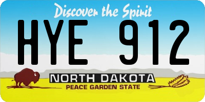 ND license plate HYE912