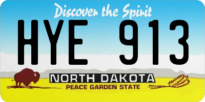 ND license plate HYE913
