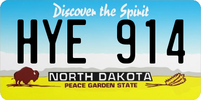 ND license plate HYE914