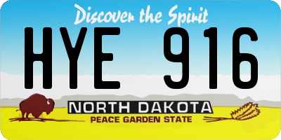 ND license plate HYE916