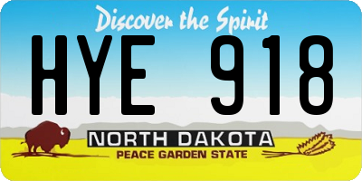 ND license plate HYE918