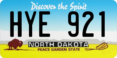 ND license plate HYE921