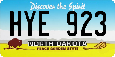 ND license plate HYE923